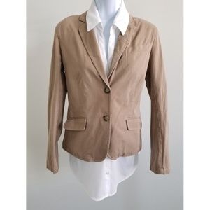 Lord & Taylor | Tan 2 Button Modern Blazer Size 6
